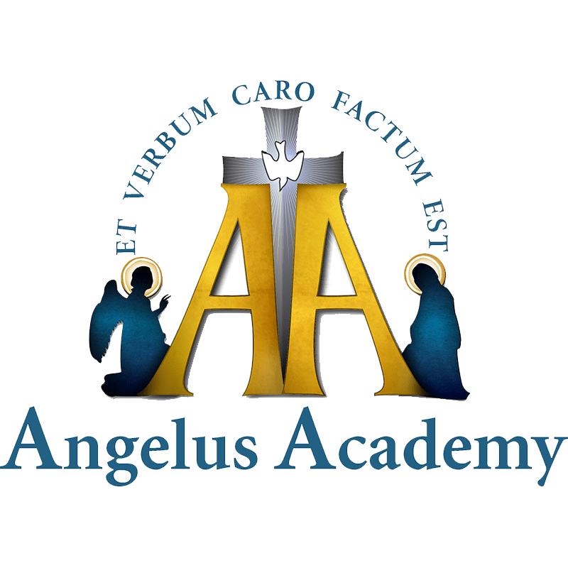 Angelus Academy logo black and white